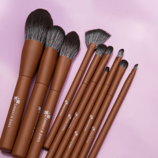 BROWN MAKE UP BRUSH SET