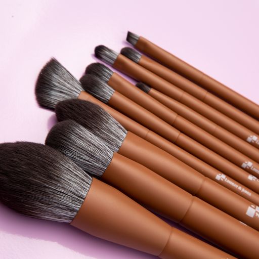 BROWN MAKE UP BRUSH SET