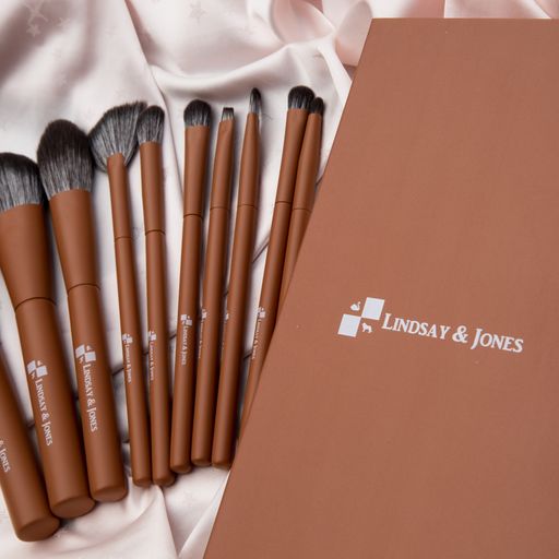 BROWN MAKE UP BRUSH SET